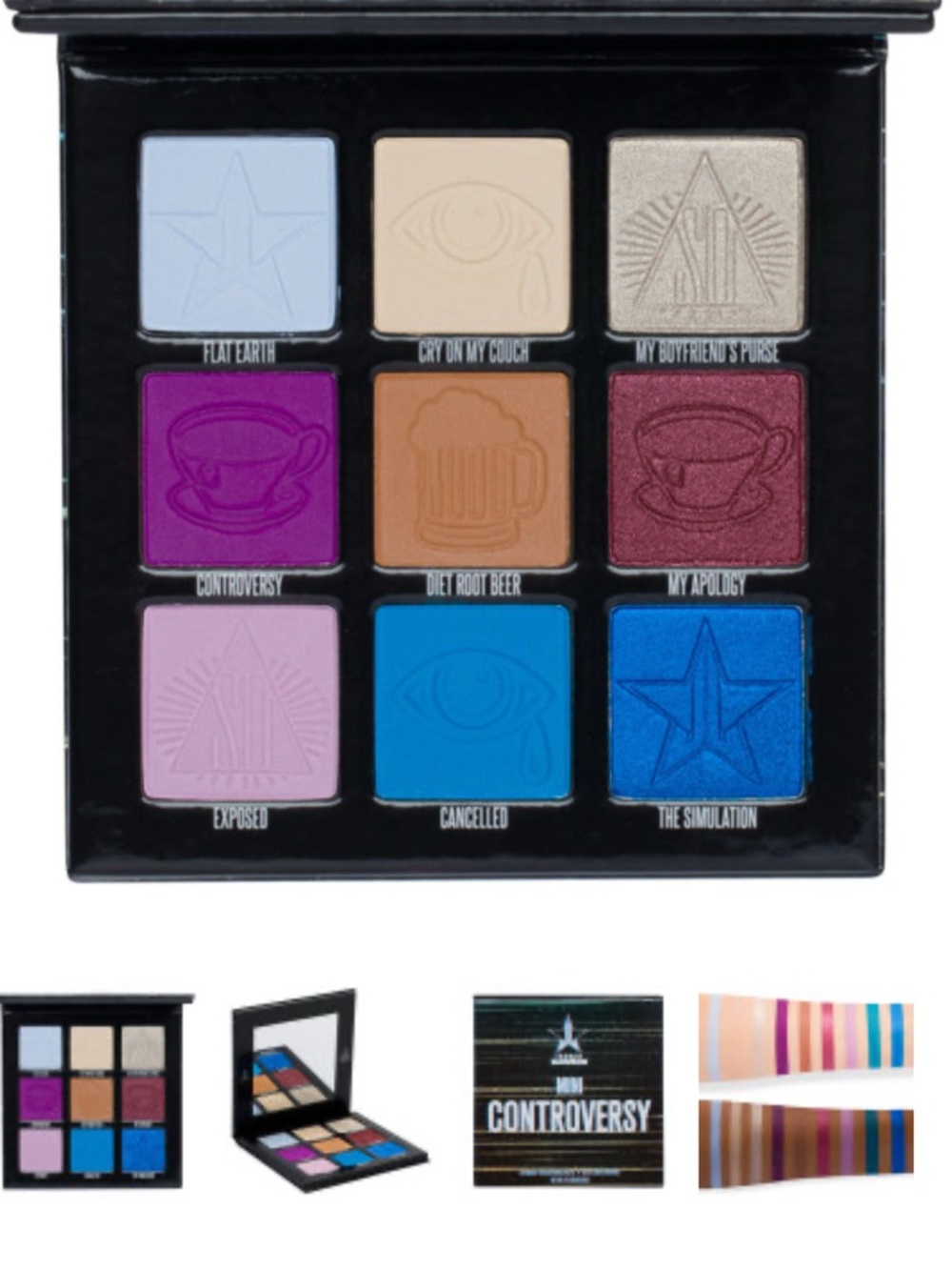 Jeffree Star controversy Eyeshadow Palette with Bold Pigmentation